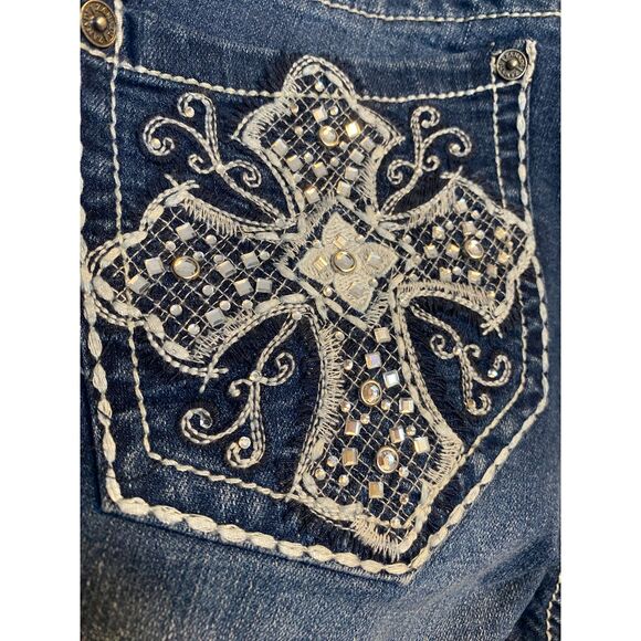 ZANA DI Maternity Jeans Size L Bling Detail on Pockets - Picture 7 of 7